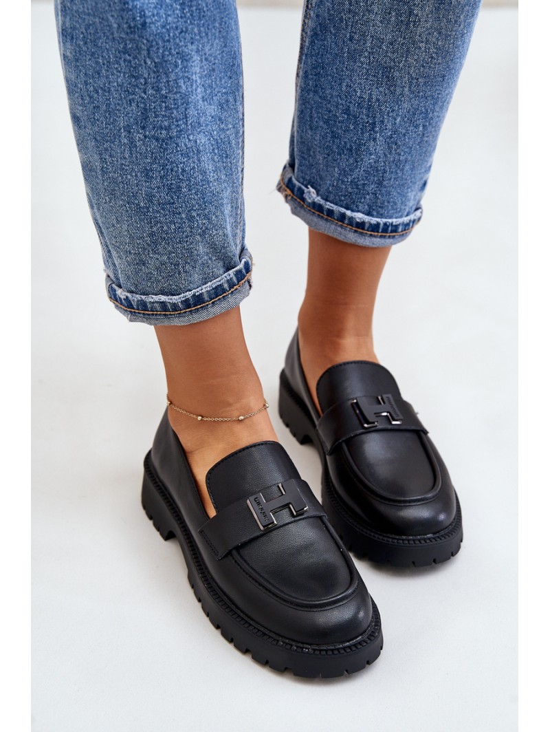 Ladies Eco Leather Moccasins Vinceza 62187 Black