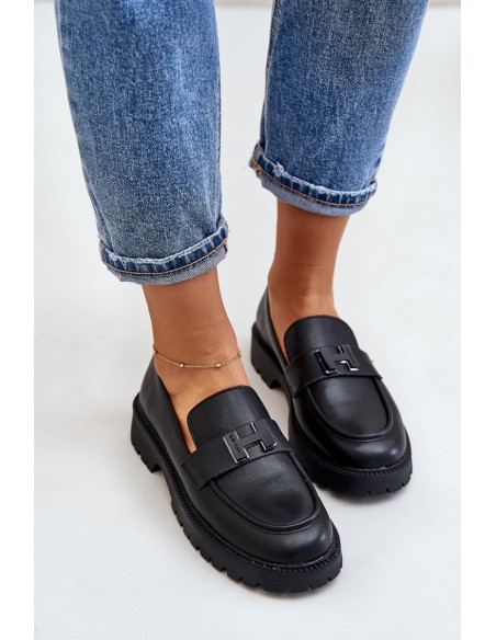 Ladies Eco Leather Moccasins Vinceza 62187 Black
