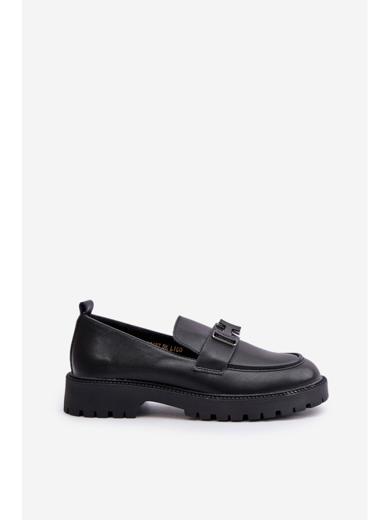 Ladies Eco Leather Moccasins Vinceza 62187 Black
