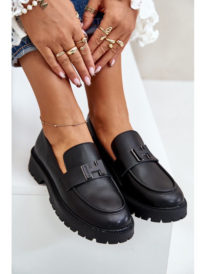 Ladies Eco Leather Moccasins Vinceza 62187 Black