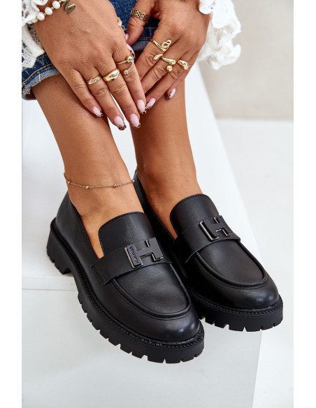 Ladies Eco Leather Moccasins Vinceza 62187 Black