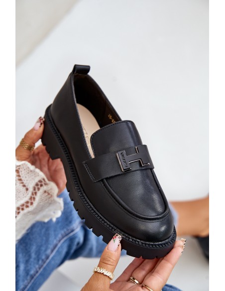 Ladies Eco Leather Moccasins Vinceza 62187 Black