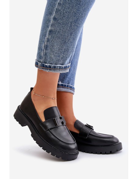 Ladies Eco Leather Moccasins Vinceza 62187 Black
