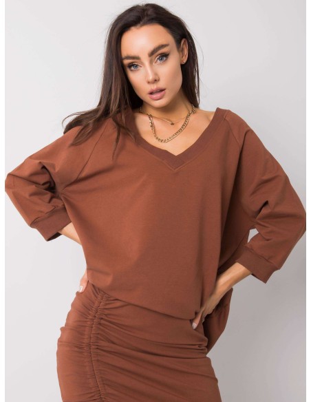 Bluza-RV-BL-5676.09-ciemny brązowy