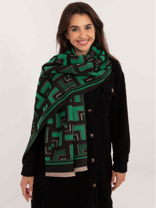 Szalik-AT-SZ-23158.32-czarno-zielony 2