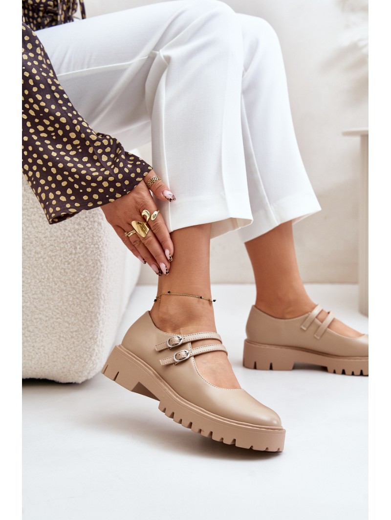 Moteriški Brogues su petnešėlėmis Beige Rialuna