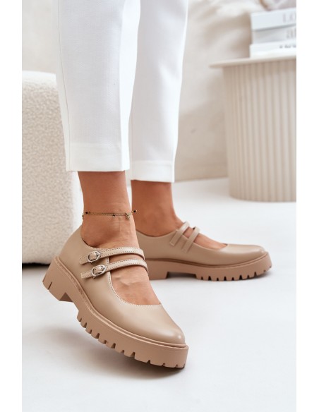 Moteriški Brogues su petnešėlėmis Beige Rialuna