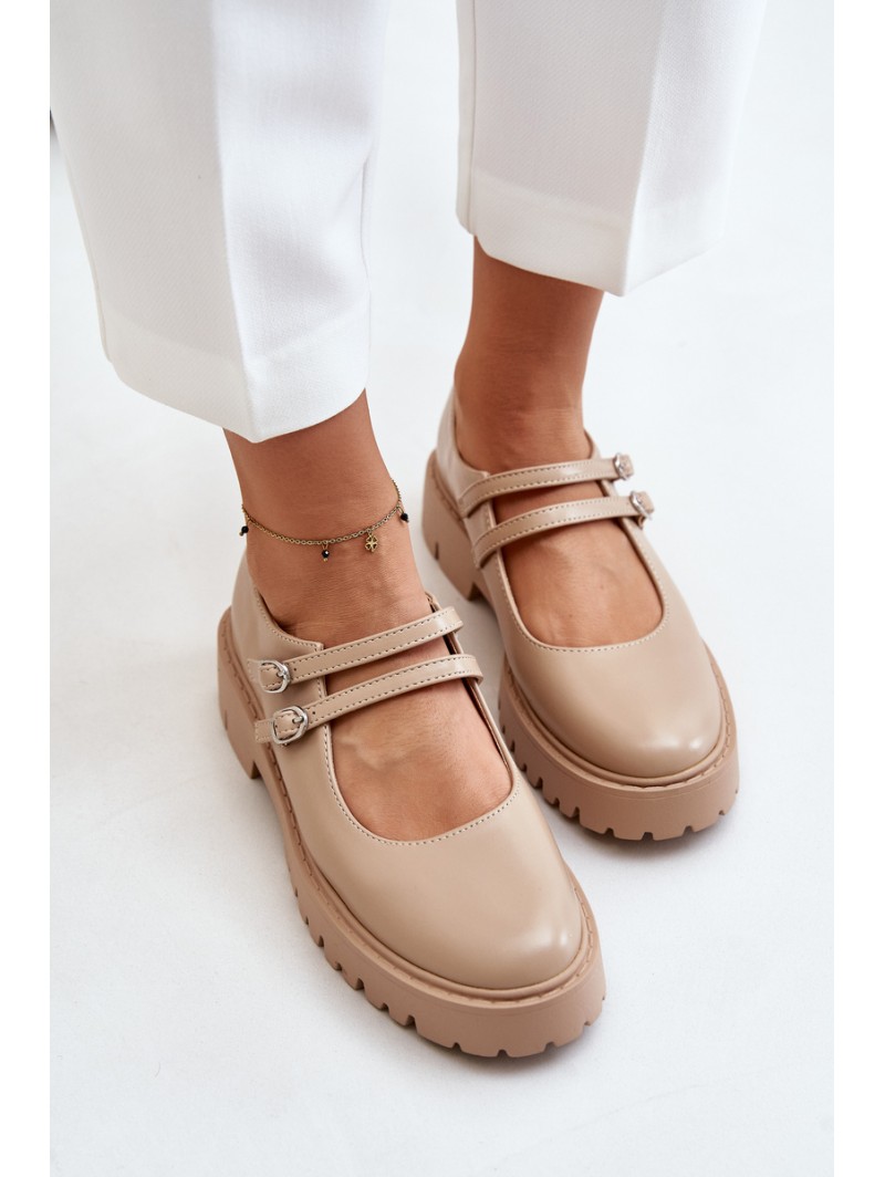 Moteriški Brogues su petnešėlėmis Beige Rialuna