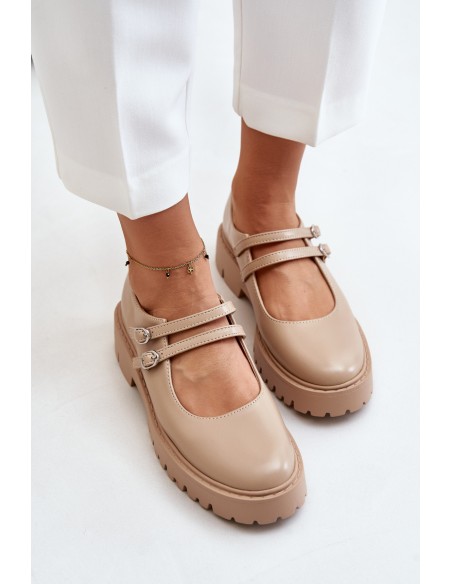 Moteriški Brogues su petnešėlėmis Beige Rialuna