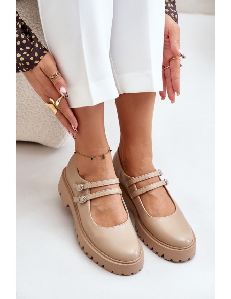 Moteriški Brogues su petnešėlėmis Beige Rialuna