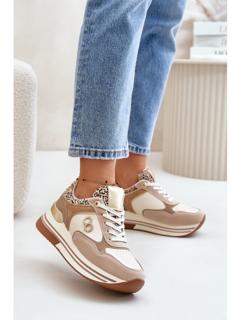 Beige Platform Women's Sneakers Debizia