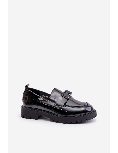 Lacquered Women's Moccasins Vinceza 62187 Black