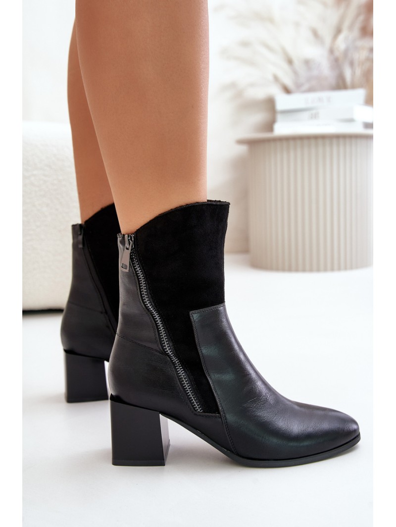 Insulated Women's Heeled Boots Black Relabina