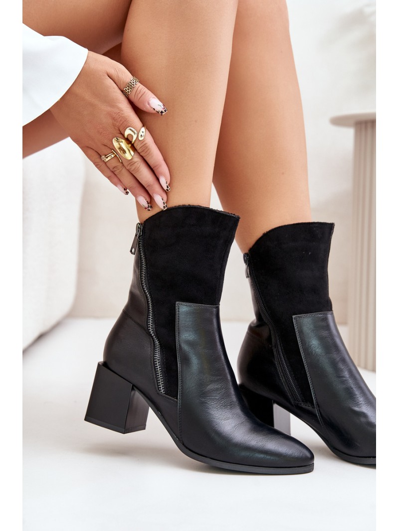 Insulated Women's Heeled Boots Black Relabina