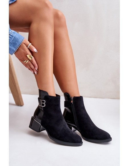 Elegant Ankle Boots With Heels Insulated MR880-040 Black