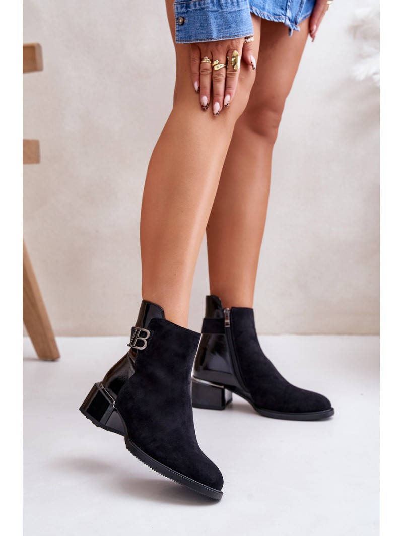 Elegant Ankle Boots With Heels Insulated MR880-040 Black