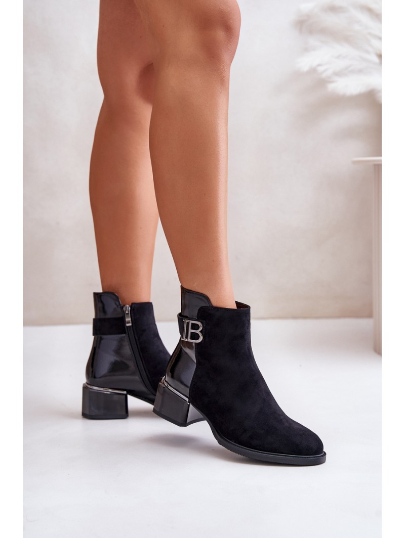 Elegant Ankle Boots With Heels Insulated MR880-040 Black