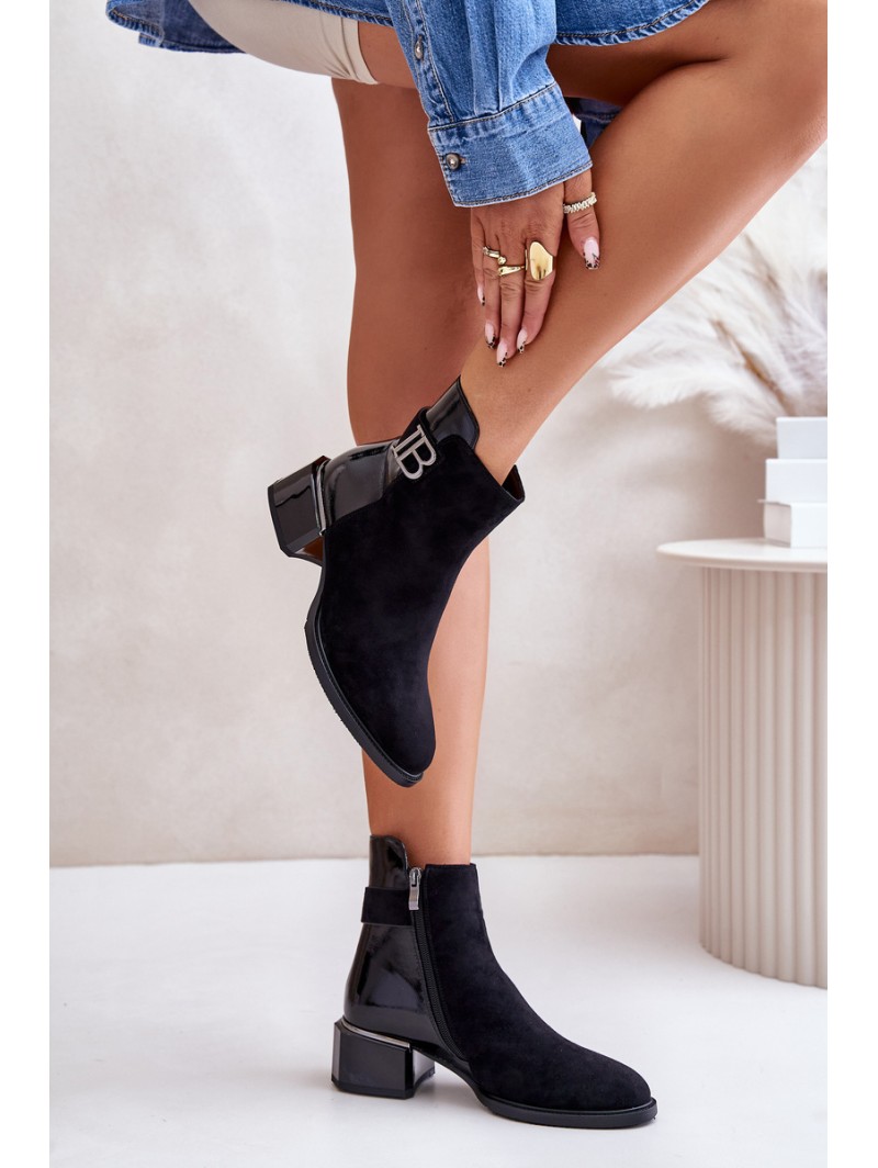 Elegant Ankle Boots With Heels Insulated MR880-040 Black