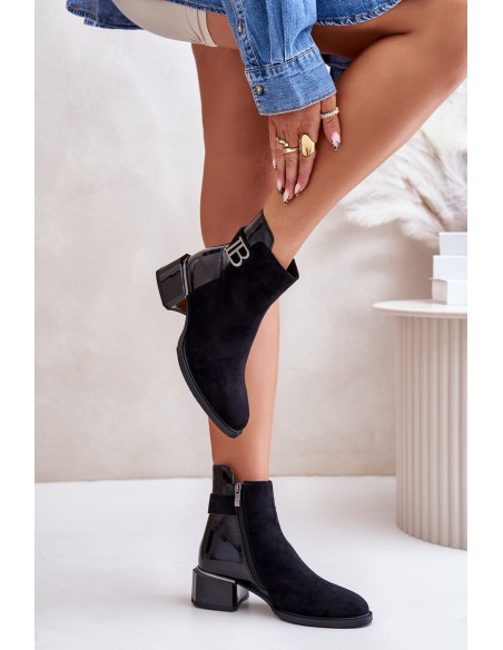 Elegant Ankle Boots With Heels Insulated MR880-040 Black