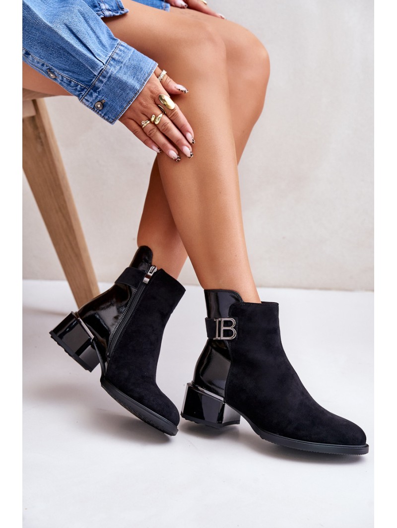 Elegant Ankle Boots With Heels Insulated MR880-040 Black