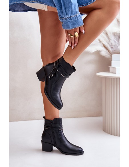 Women's Heeled Boots Insulated Black Lobina