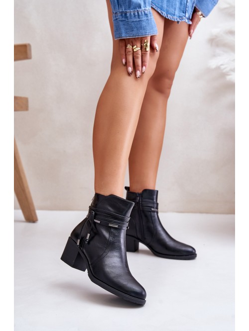 Women's Heeled Boots Insulated Black Lobina 2