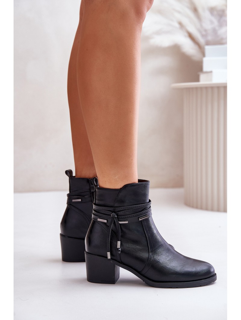Women's Heeled Boots Insulated Black Lobina