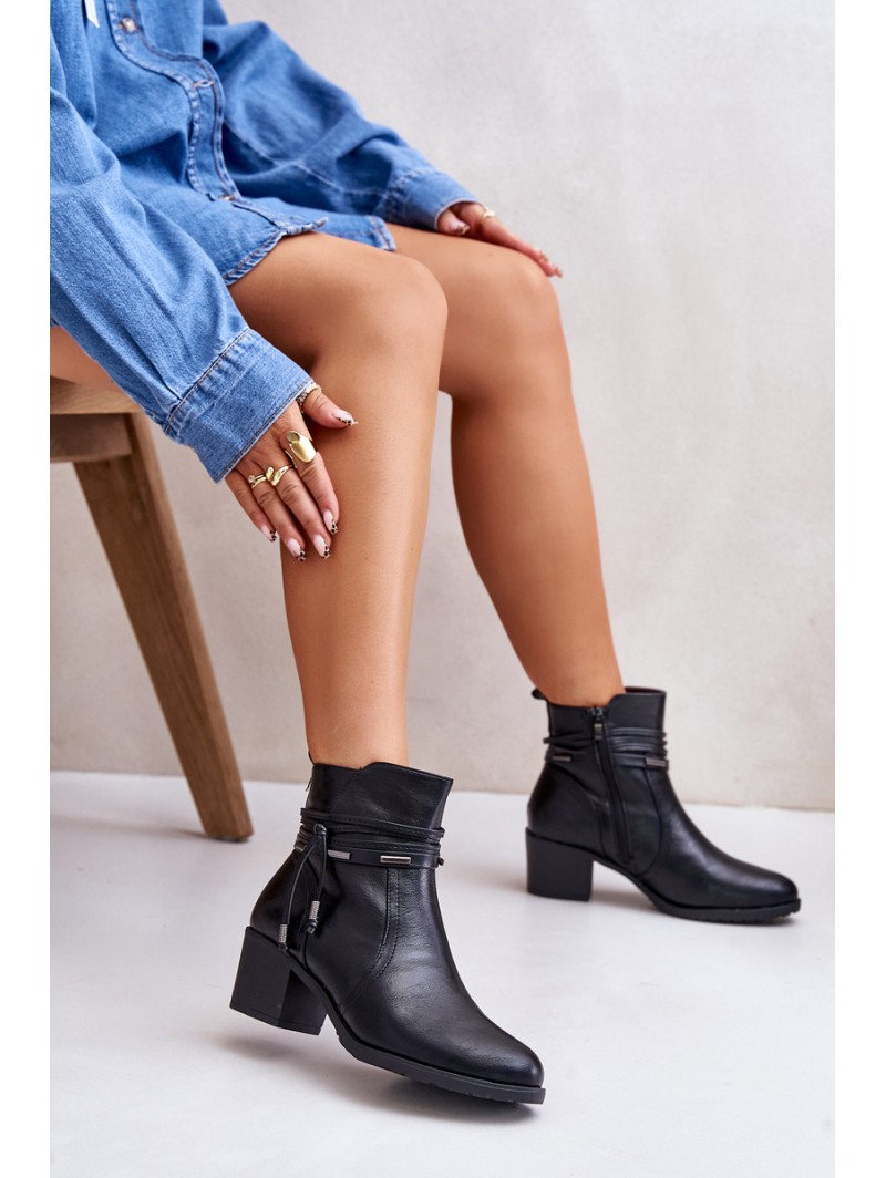 Women's Heeled Boots Insulated Black Lobina