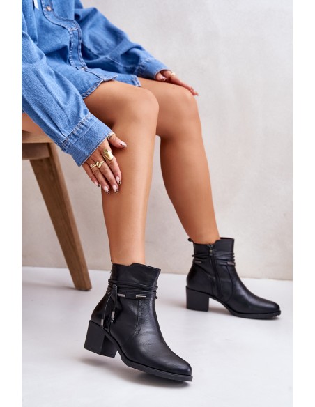 Women's Heeled Boots Insulated Black Lobina