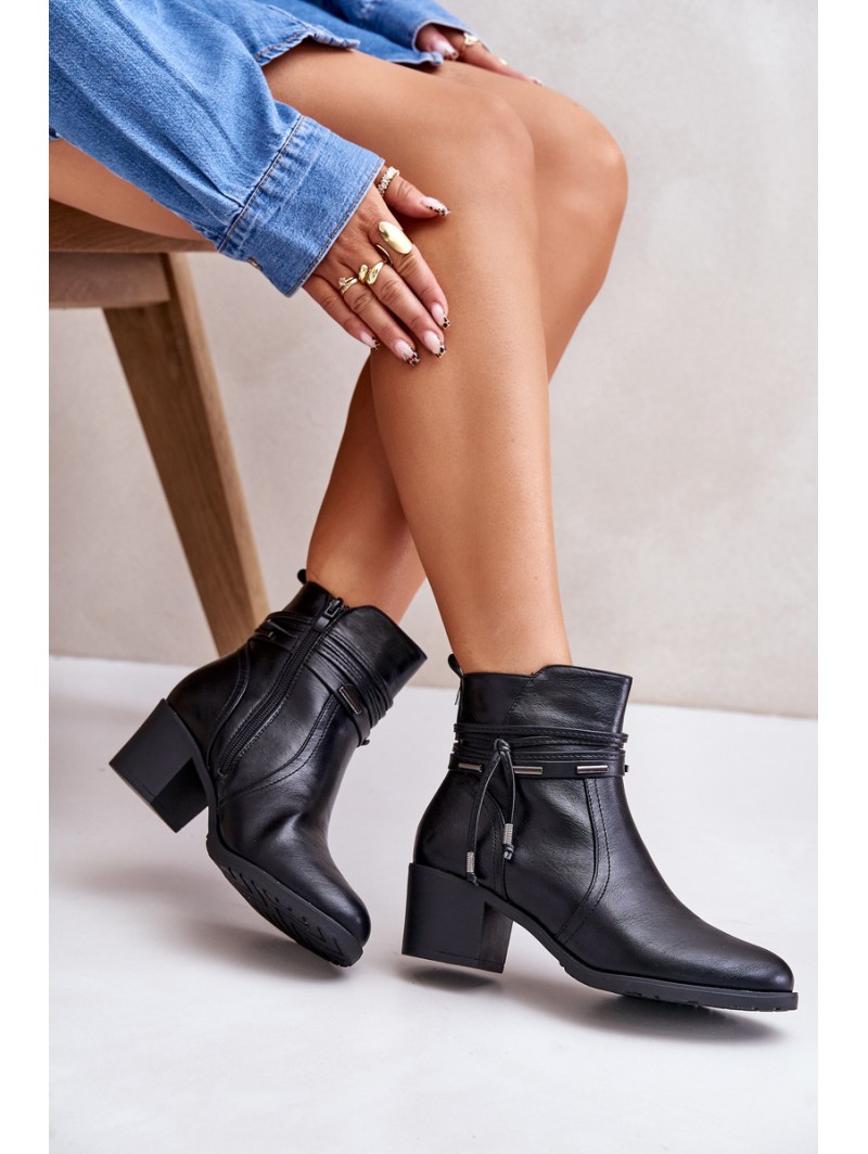 Women's Heeled Boots Insulated Black Lobina