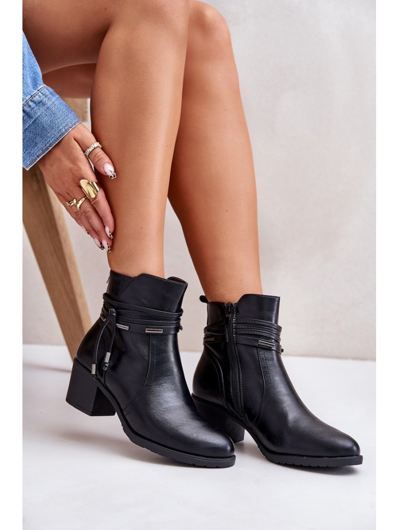 Women's Heeled Boots Insulated Black Lobina