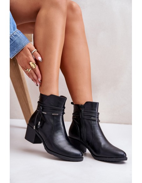 Women's Heeled Boots Insulated Black Lobina