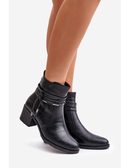 Women's Heeled Boots Insulated Black Lobina