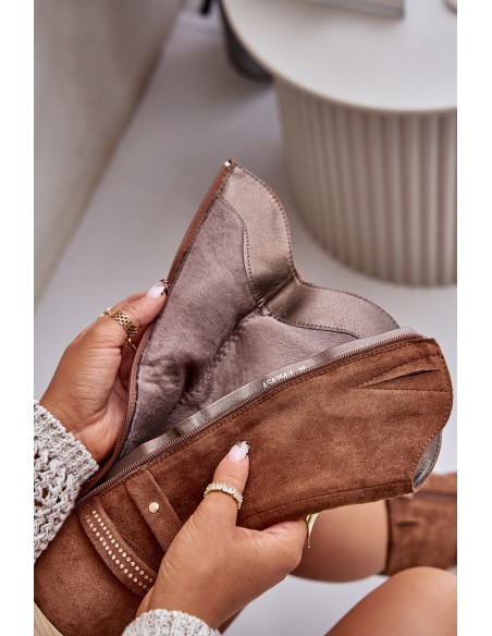 Women's Calf-High Heeled Insulated Boots Camel Ivanelis