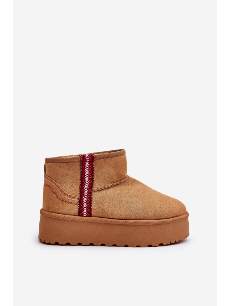 Women's Snow Boots On Platform Insulated Camel Lomessa