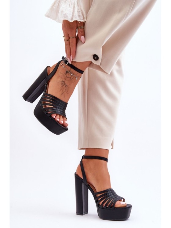 Sandals On A High Heel Black Maya 2