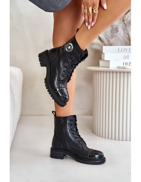 Worker Boots With Zipper Insulated Black Soratta