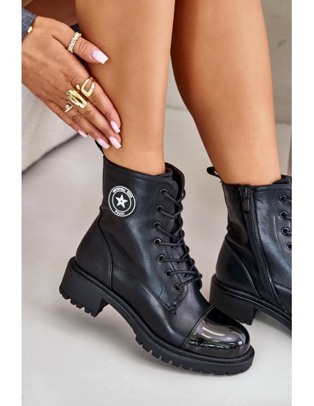 Worker Boots With Zipper Insulated Black Soratta