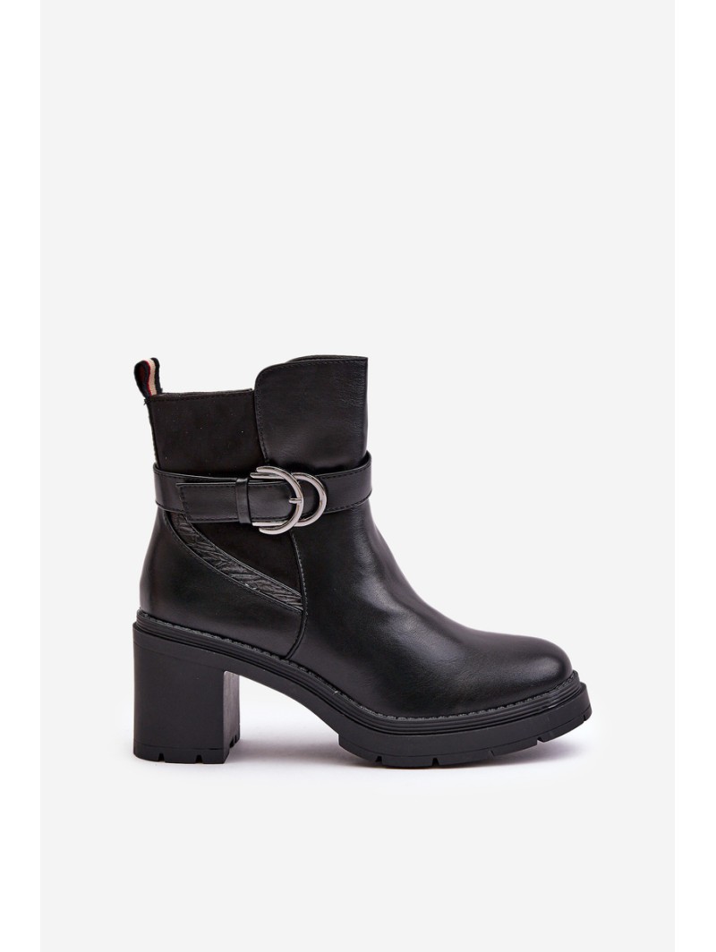 Women's Heeled Ankle Boots Insulated With Zipper Black Inabelle