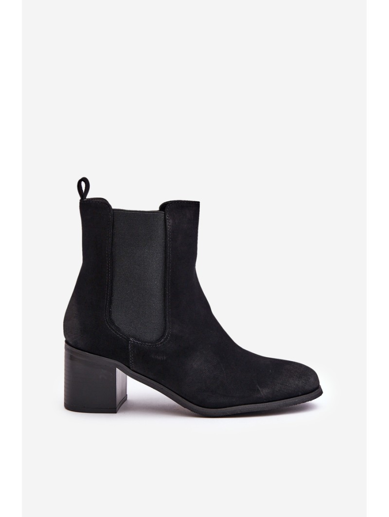 Warm Women's Ankle Boots on Heels Black Radeya
