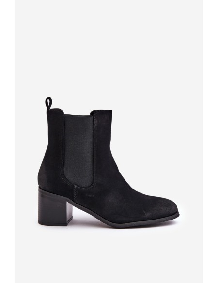 Warm Women's Ankle Boots on Heels Black Radeya