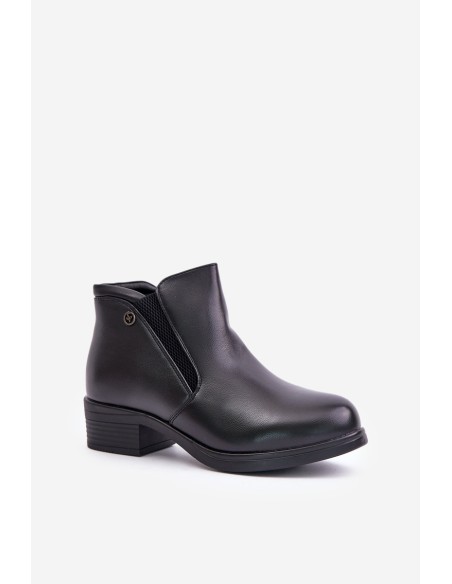 Ankle Boots With Low Shaft Insulated With Fur Vinceza 85150 Black