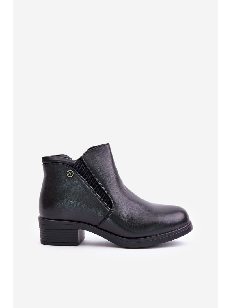 Ankle Boots With Low Shaft Insulated With Fur Vinceza 85150 Black