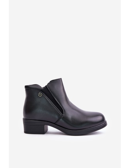 Ankle Boots With Low Shaft Insulated With Fur Vinceza 85150 Black