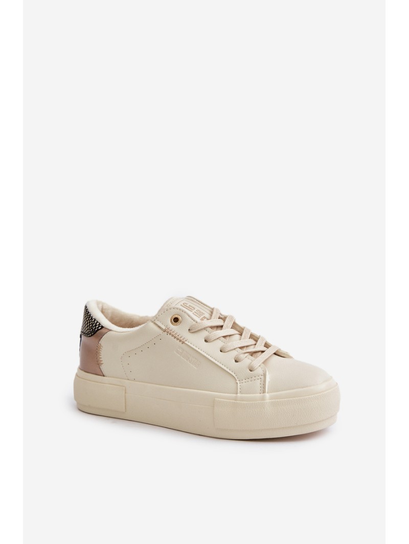 Warm Women's Platform Sneakers Big Star OO274A454 Beige