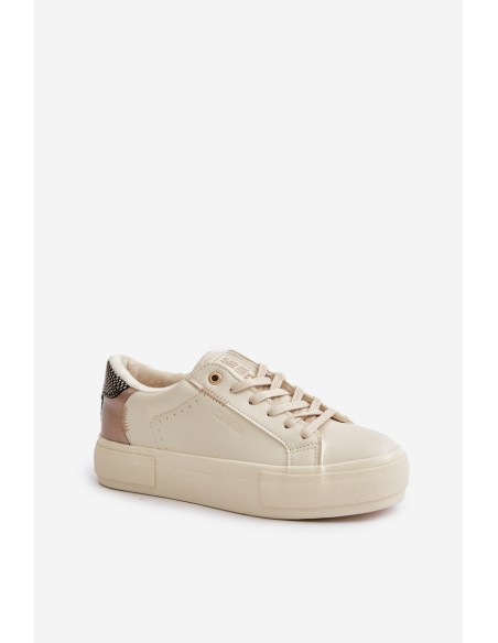 Warm Women's Platform Sneakers Big Star OO274A454 Beige