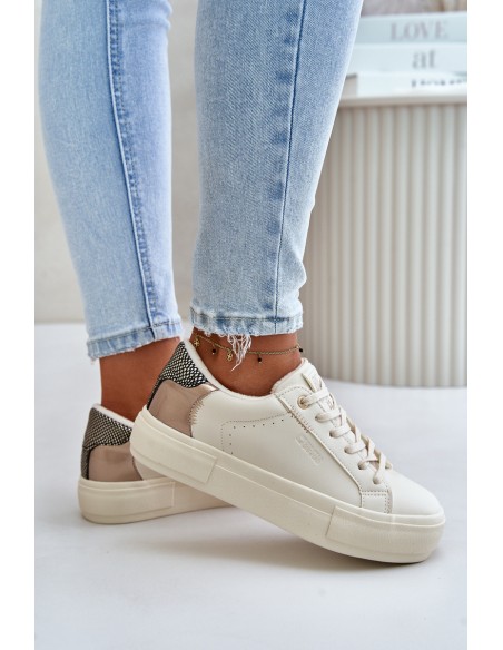 Warm Women's Platform Sneakers Big Star OO274A454 Beige