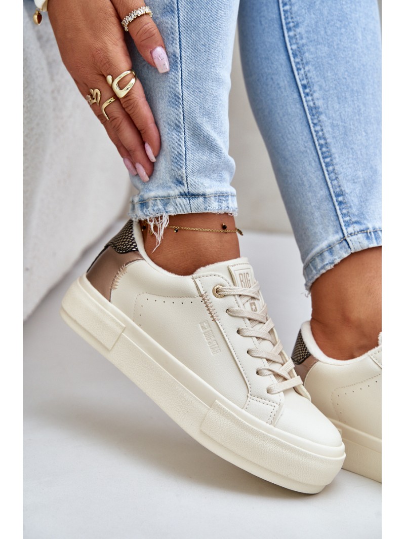 Warm Women's Platform Sneakers Big Star OO274A454 Beige