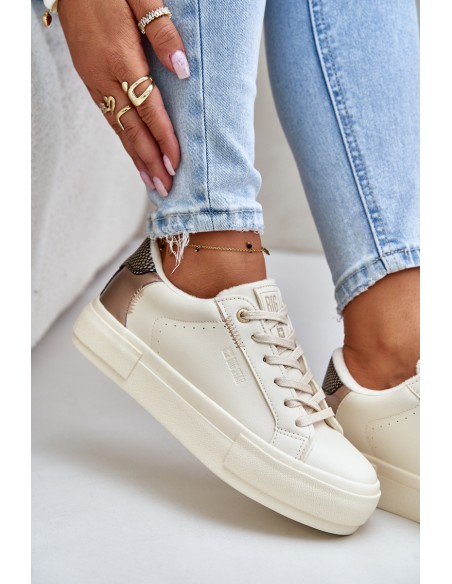 Warm Women's Platform Sneakers Big Star OO274A454 Beige