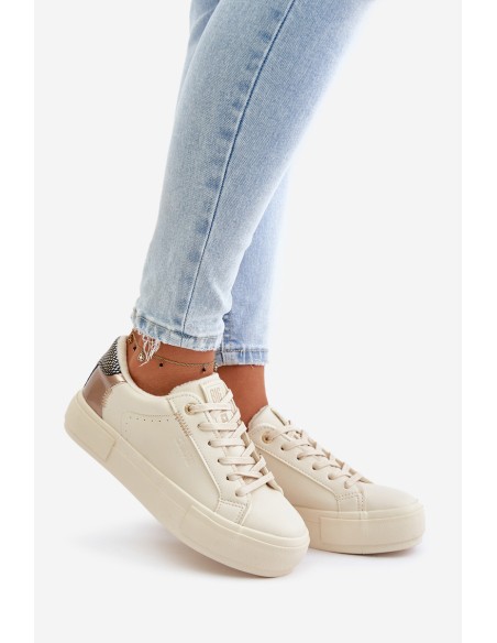 Warm Women's Platform Sneakers Big Star OO274A454 Beige